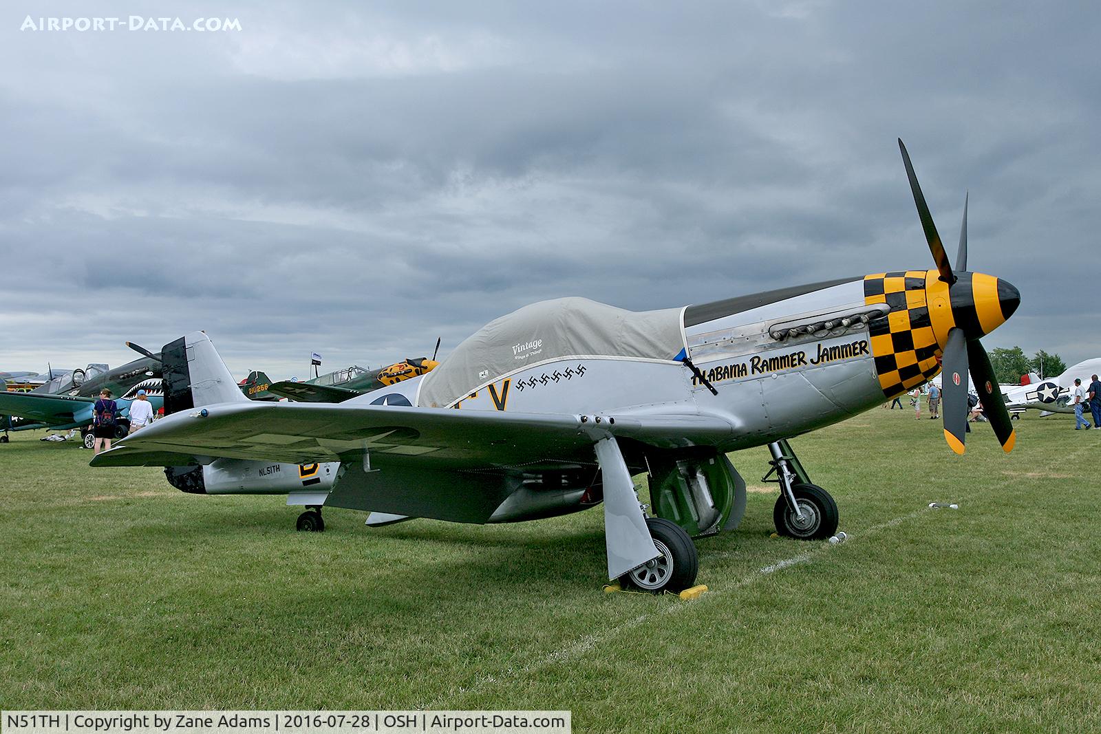N51TH, 1944 North American P-51D Mustang C/N 122-40530, 2016 EAA AirVenture - Oshkosh, Wisconsin