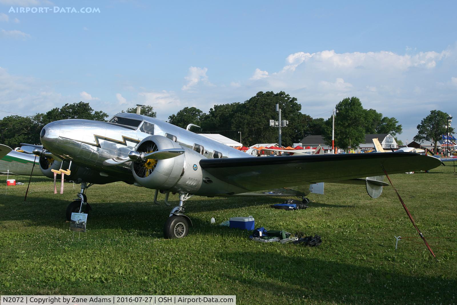 N2072, 1936 Lockheed 12A Electra Junior C/N 1208, 2016 EAA AirVenture - Oshkosh, Wisconsin