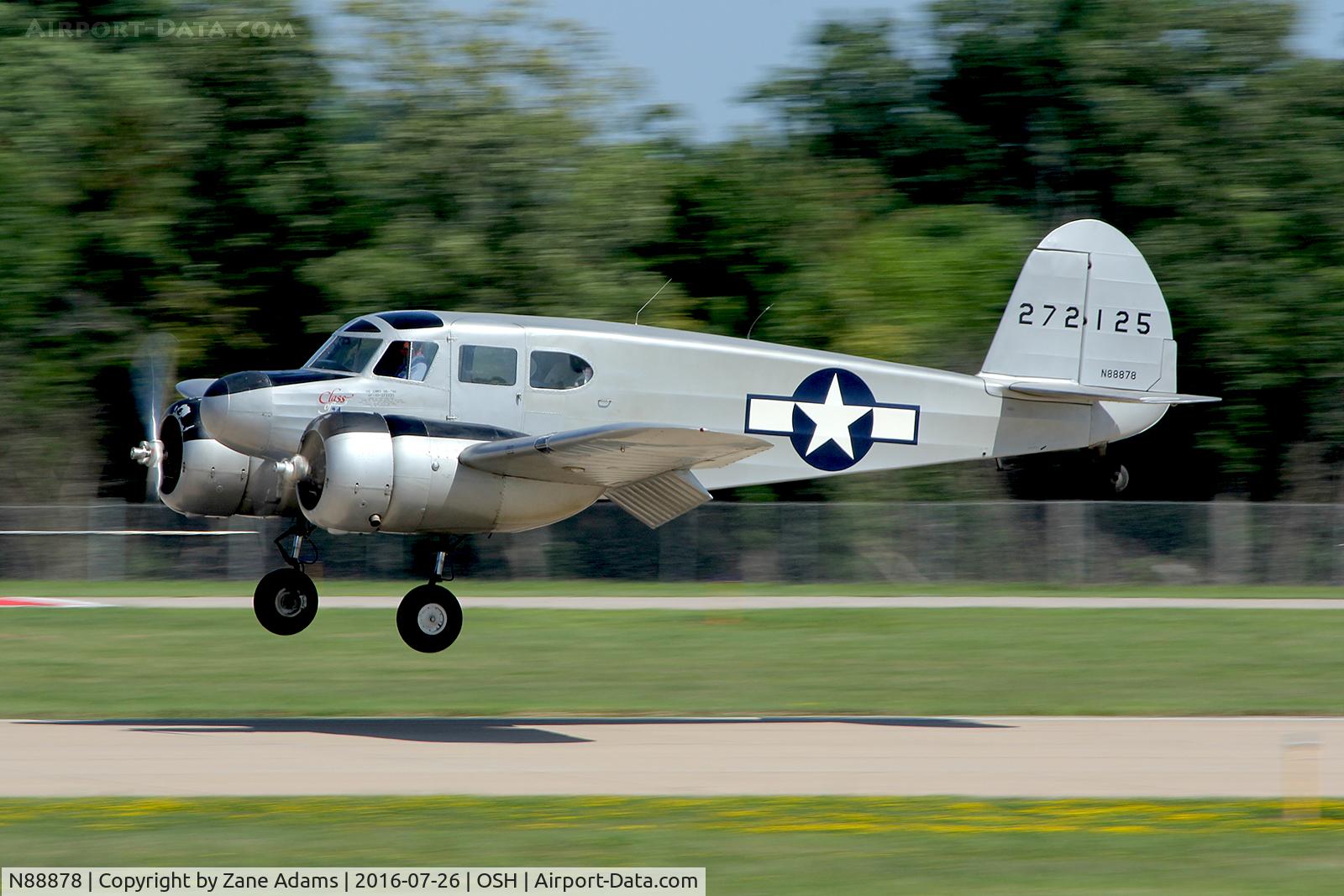 N88878, 1943 Cessna UC-78C (T-50) Bobcat C/N 4121, 2016 EAA AirVenture - Oshkosh, Wisconsin