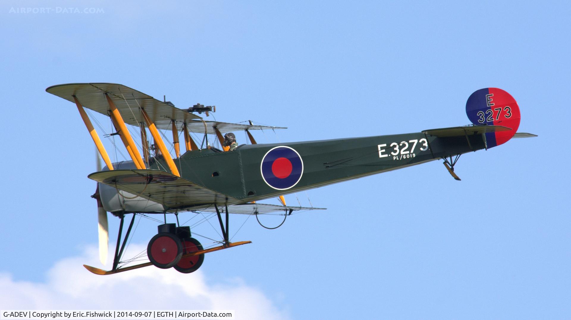 G-ADEV, 1918 Avro 504K C/N R3/LE/61400, 41. G-ADEV at Shuttleworth Evening Display Sept. 2014