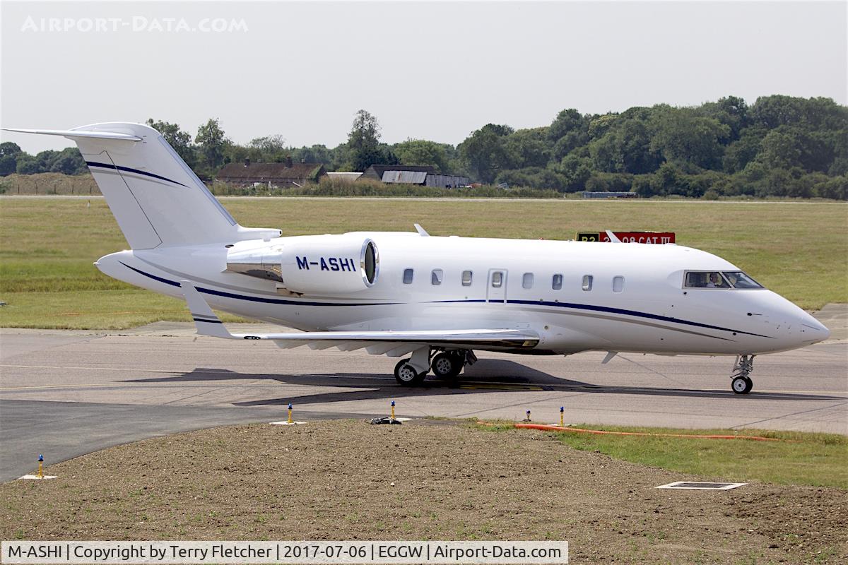 M-ASHI, 2008 Bombardier Challenger 605 (CL-600-2B16) C/N 5765, At London- Luton airport