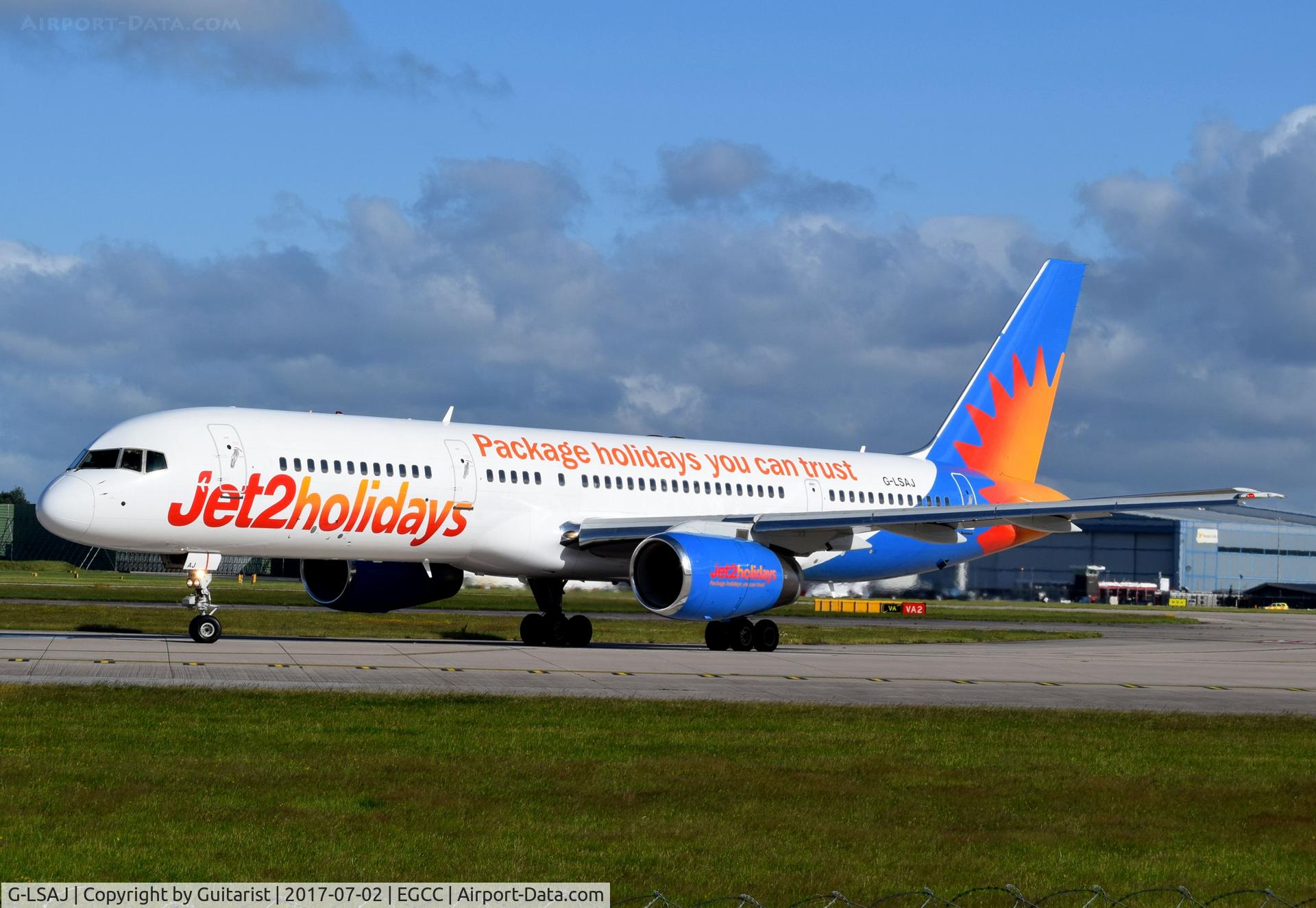 G-LSAJ, 1990 Boeing 757-236 C/N 24793, At Manchester