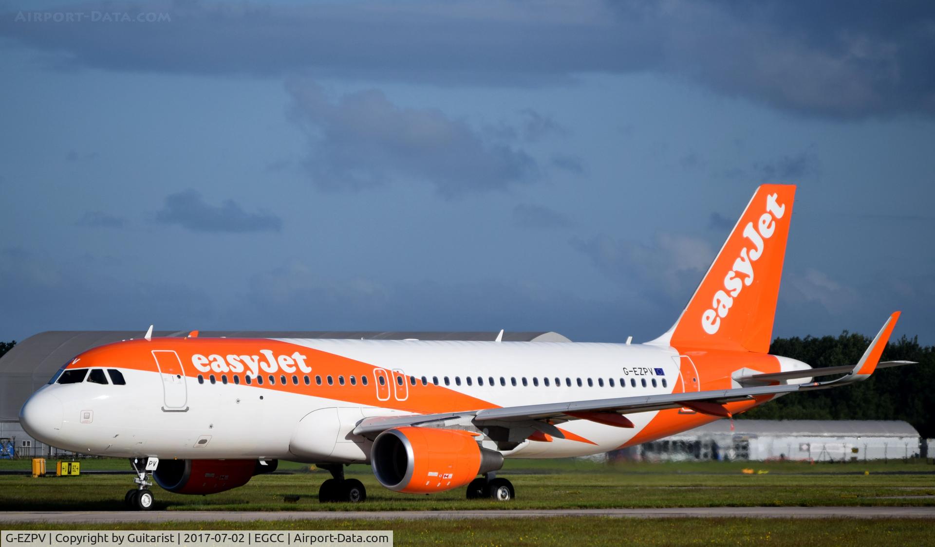 G-EZPV, 2017 Airbus A320-214 C/N 7537, At Manchester