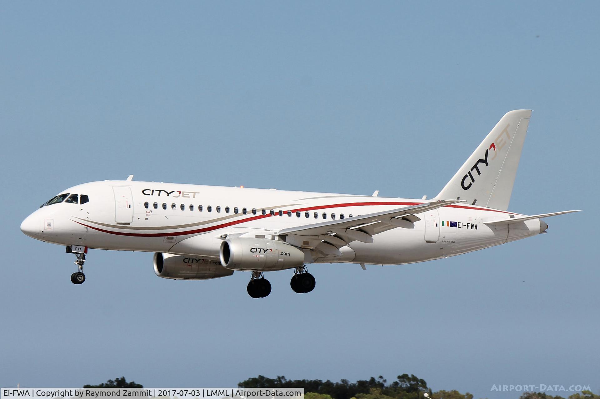 EI-FWA, 2015 Sukhoi Superjet 100-95B C/N 95102, Sukhoi Superjet100 EI-FWA Cityjet