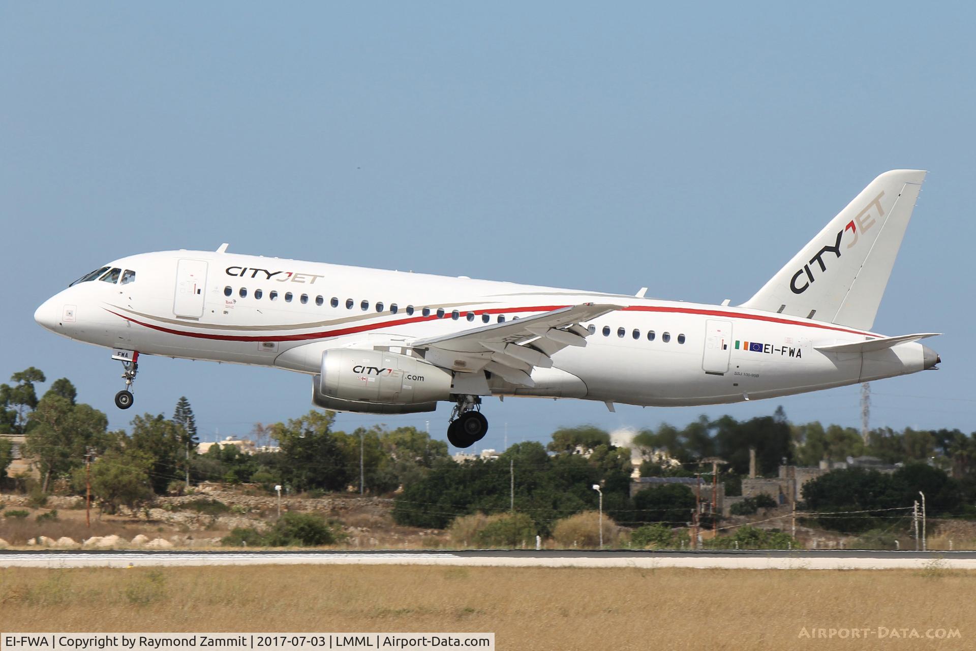 EI-FWA, 2015 Sukhoi Superjet 100-95B C/N 95102, Sukhoi Superjet100 EI-FWA Cityjet