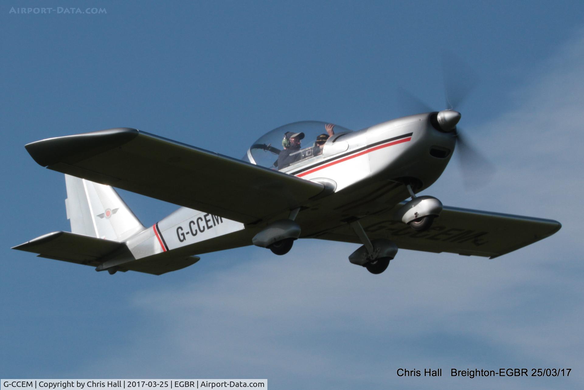 G-CCEM, 2003 Aerotechnik EV-97A Eurostar C/N PFA 315-13987, at Breighton