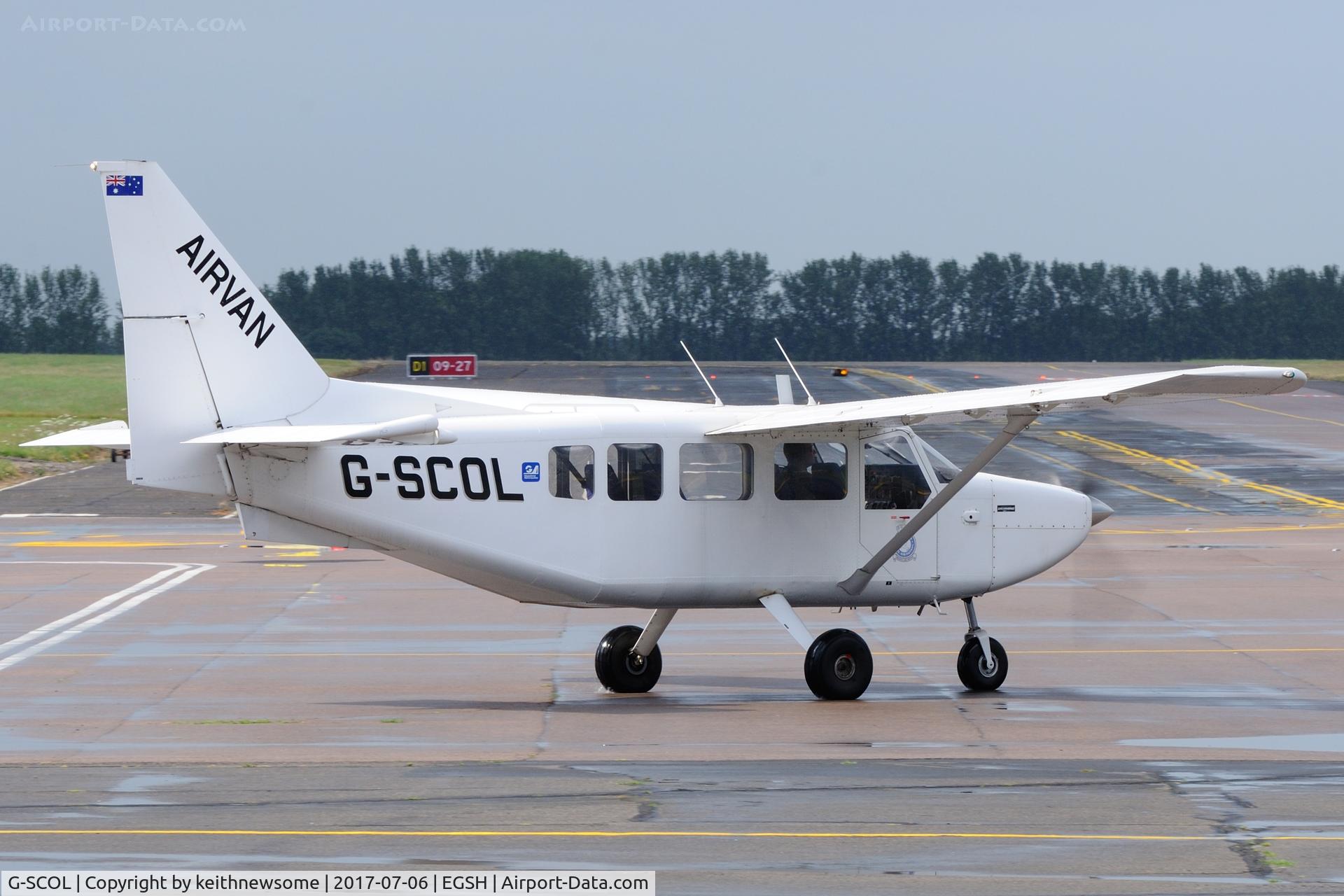 G-SCOL, 2006 Gippsland GA-8 Airvan C/N GA8-05-088, Very nice visitor.