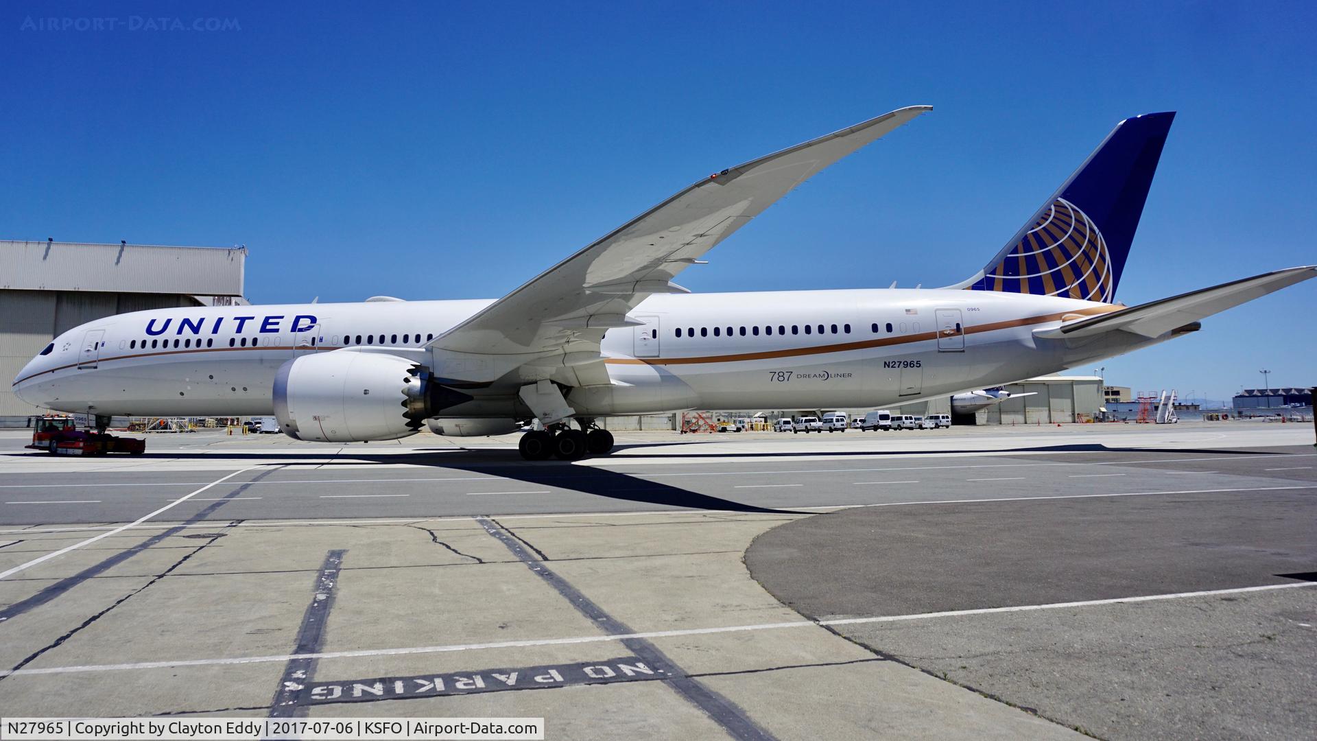 N27965, 2016 Boeing 787-9 Dreamliner C/N 37815, SFO 2017.