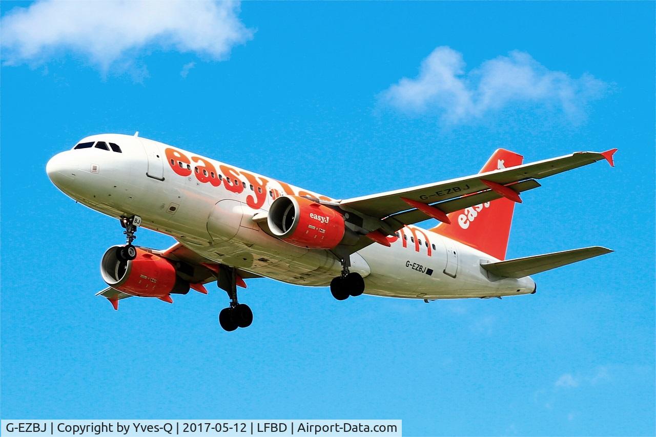 G-EZBJ, 2007 Airbus A319-111 C/N 3036, Airbus A319-111, On final rwy 23, Bordeaux-Mérignac airport (LFBD-BOD)