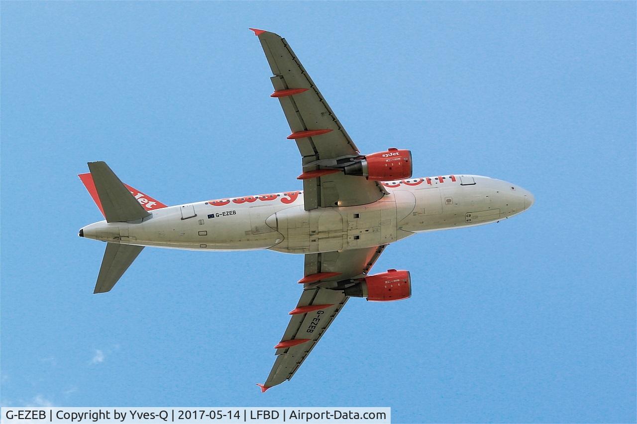 G-EZEB, 2004 Airbus A319-111 C/N 2120, Airbus A319-111, Take off rwy 05, Bordeaux-Mérignac airport (LFBD-BOD)