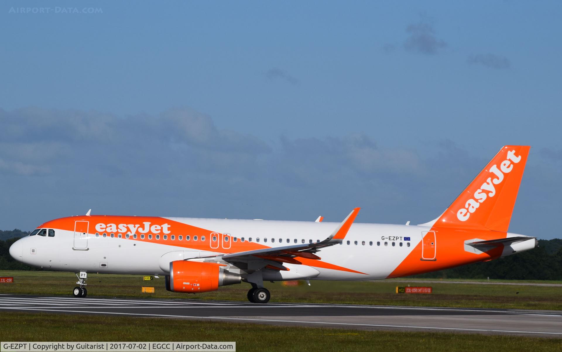 G-EZPT, 2016 Airbus A320-214 C/N 7460, At Manchester
