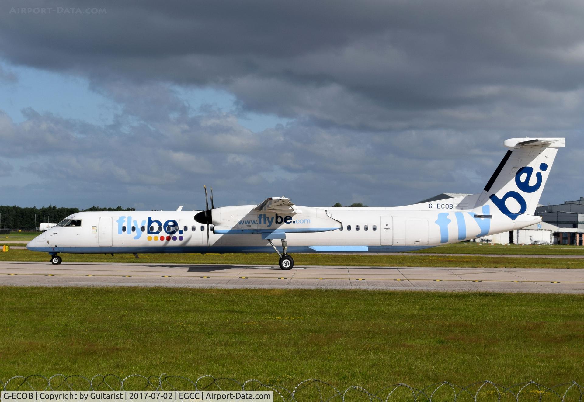 G-ECOB, 2007 De Havilland Canada DHC-8-402Q Dash 8 C/N 4185, At Manchester