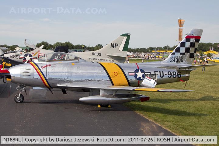 N188RL, 1952 North American F-86F Sabre C/N 191-682, Coleman Warbird Museum Inc CWF-86-F-30-NA Sabre CN 524986CW, NL188RL