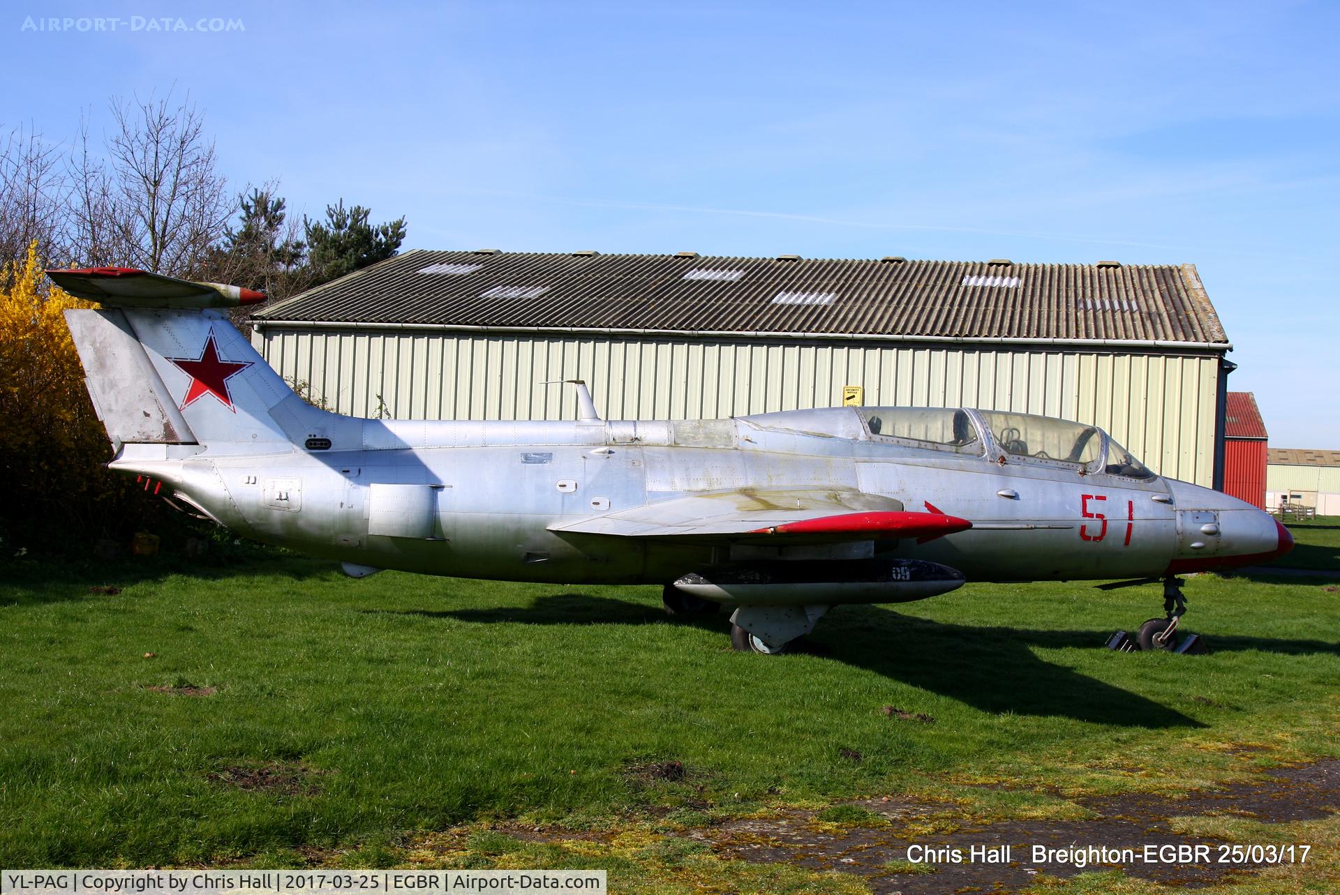 YL-PAG, Aero L-29 Delfin C/N 491273, at Breighton
