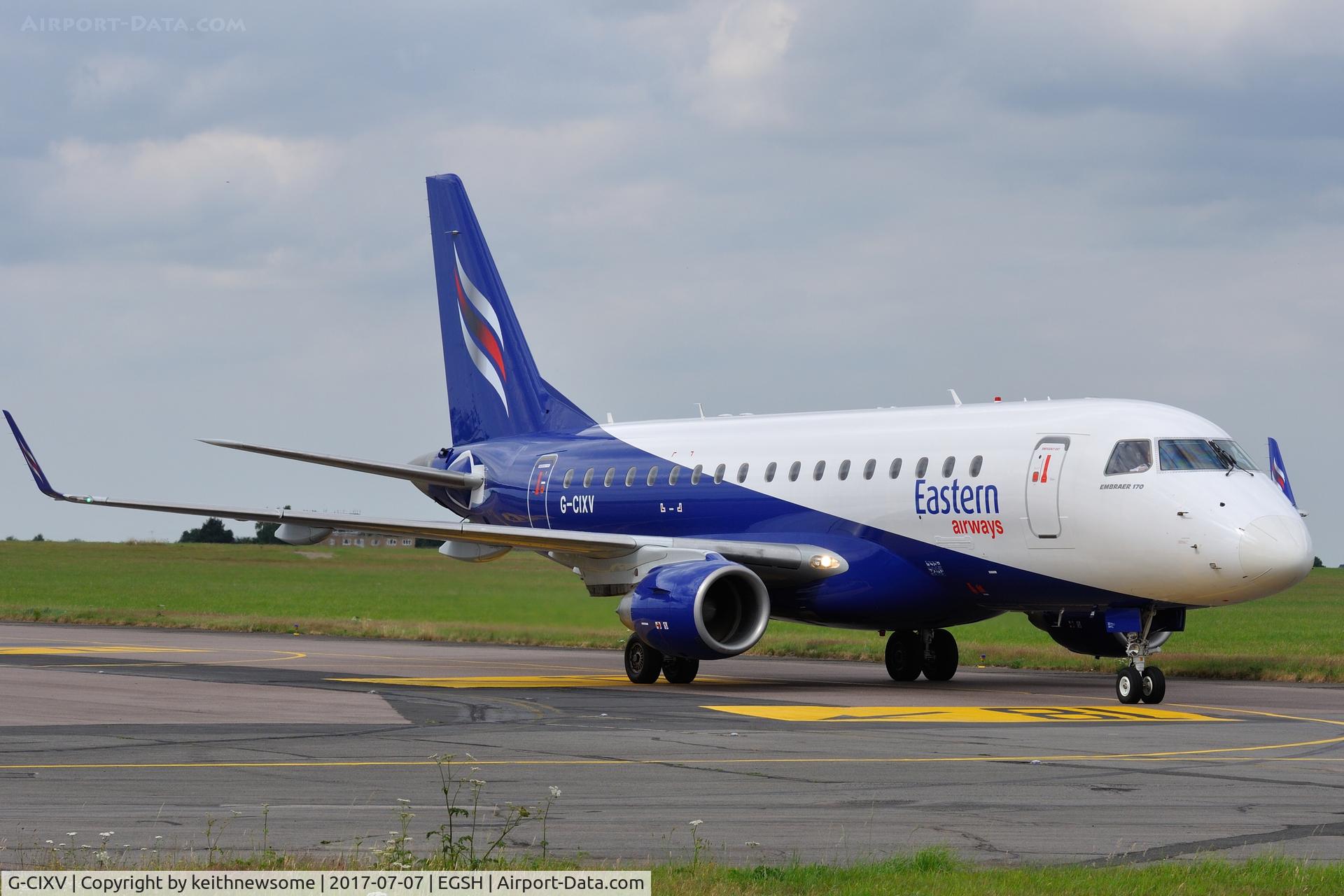 G-CIXV, 2005 Embraer 170LR (ERJ-170-100LR) C/N 17000111, Arriving from Chester.