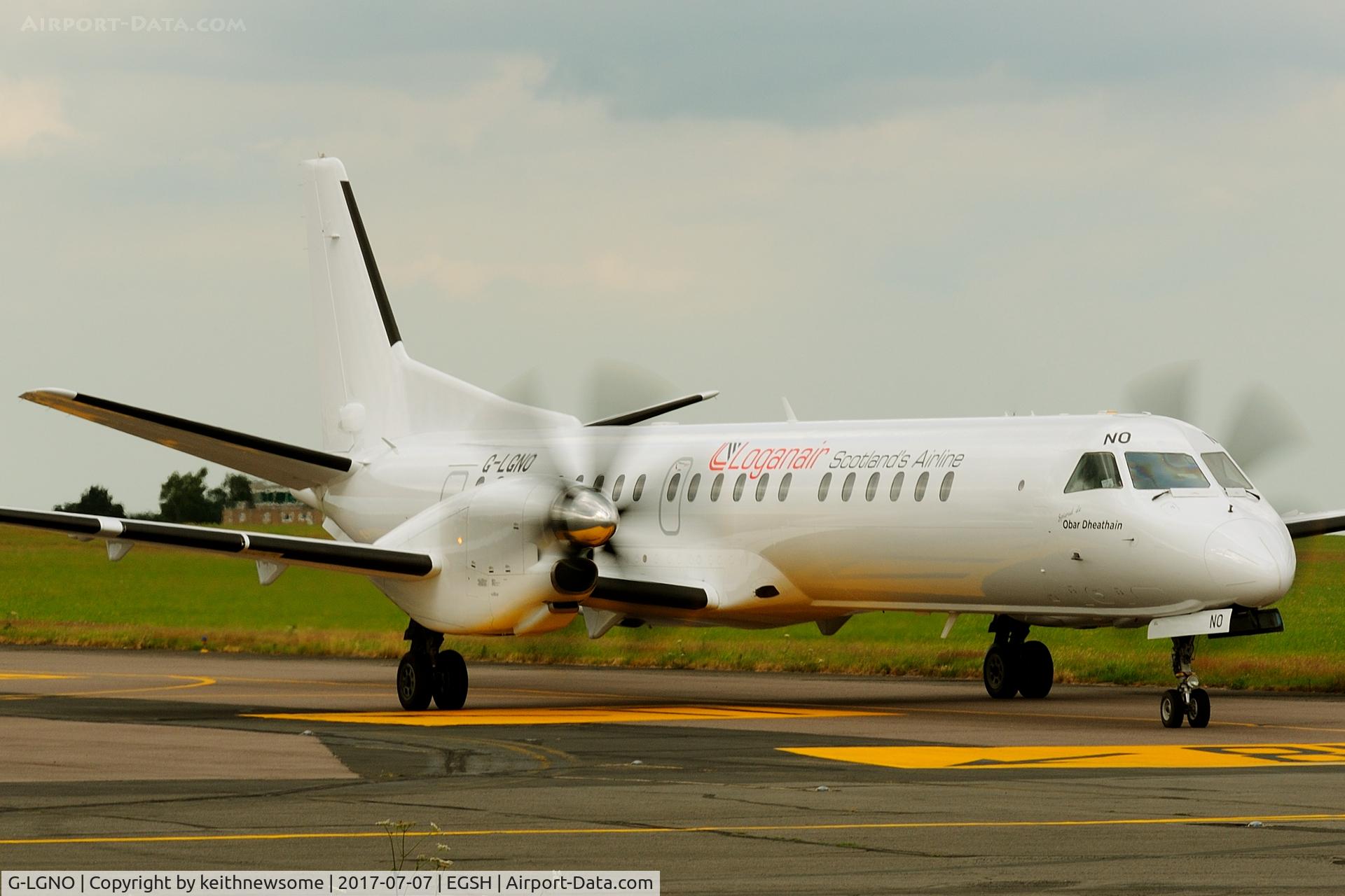 G-LGNO, 1995 Saab 2000 C/N 2000-013, Returning with new titles.