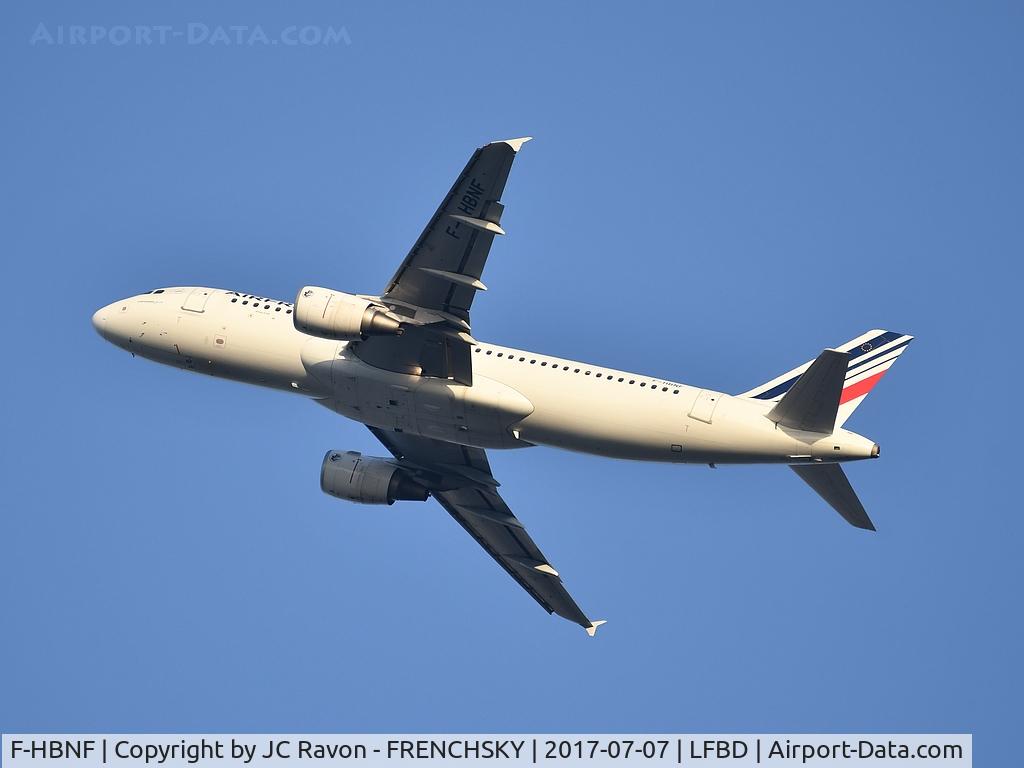 F-HBNF, 2011 Airbus A320-214 C/N 4714, AF6275 /AFR45FC take off runway 05 to Paris Orly
