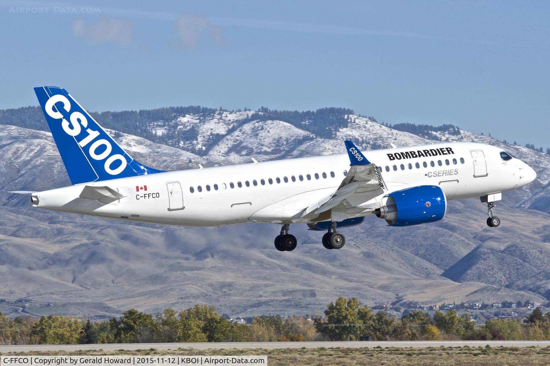 C-FFCO, 2015 Bombardier CSeries CS100 (BD-500-1A10) C/N 50006, Landing RWY 10R.