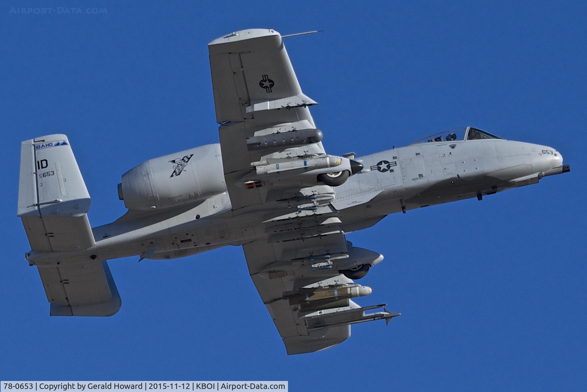 78-0653, 1978 Fairchild Republic A-10C Thunderbolt II C/N A10-0273, Departing RWY 10R.  190th Fighter Sq., Idaho ANG.
