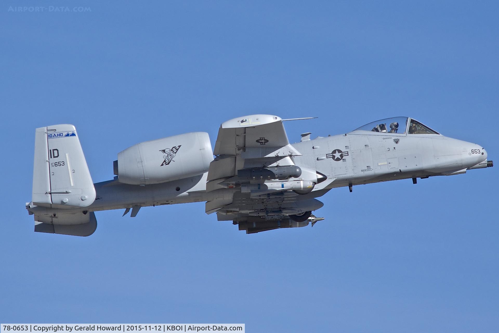 78-0653, 1978 Fairchild Republic A-10C Thunderbolt II C/N A10-0273, Flyover of BOI.