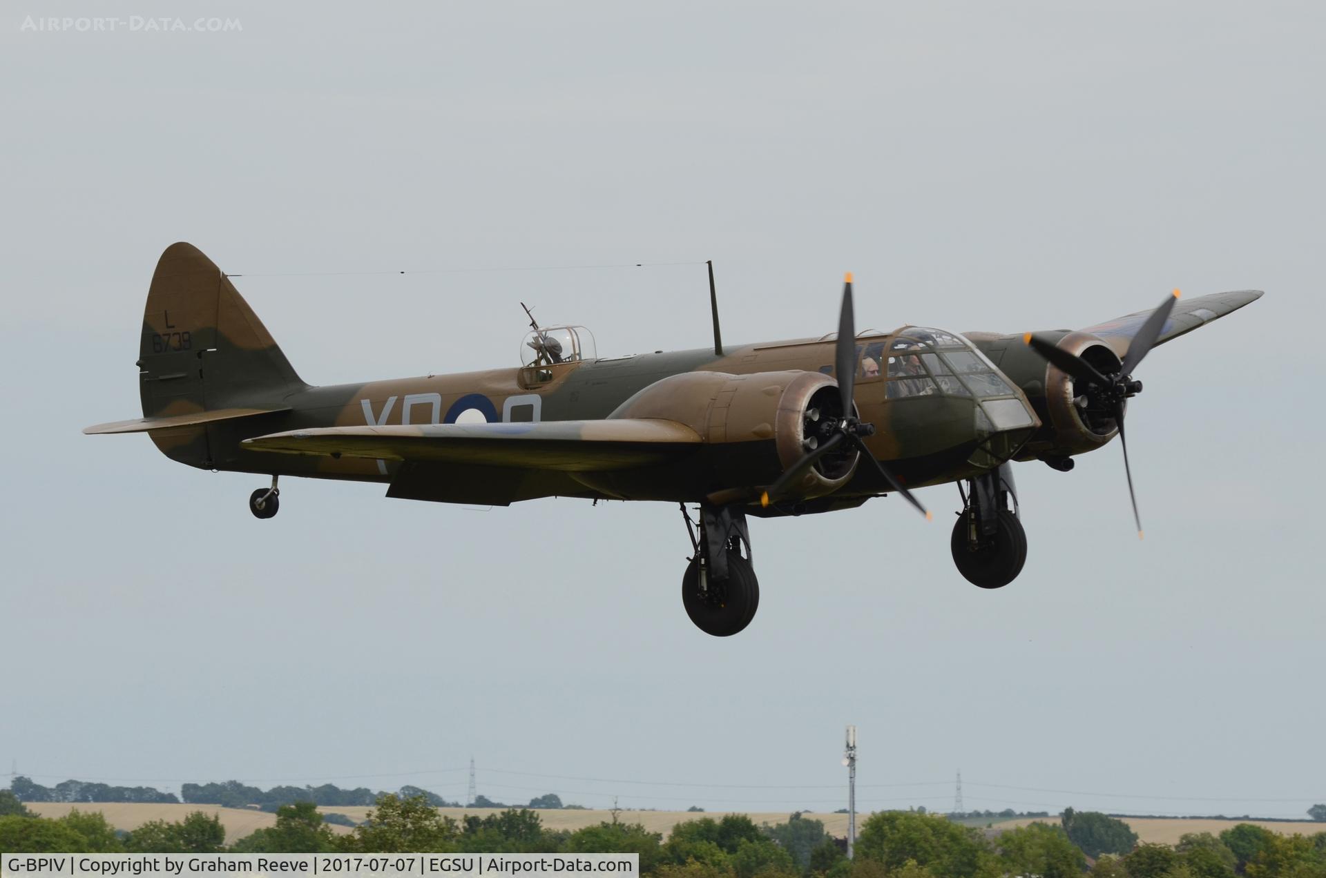 G-BPIV, 1943 Bristol 149 Bolingbroke Mk.IVT C/N 10201, Landing at Duxford.