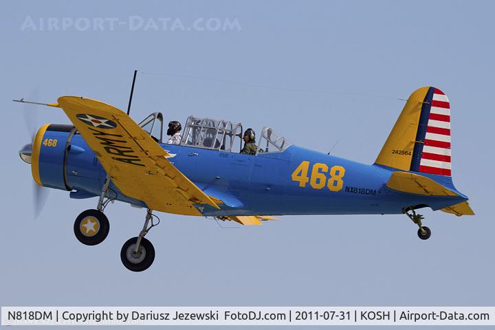 N818DM, 1943 Consolidated Vultee BT-13A C/N 9642, Consolidated Vultee BT-13A CN 9642, N818DM