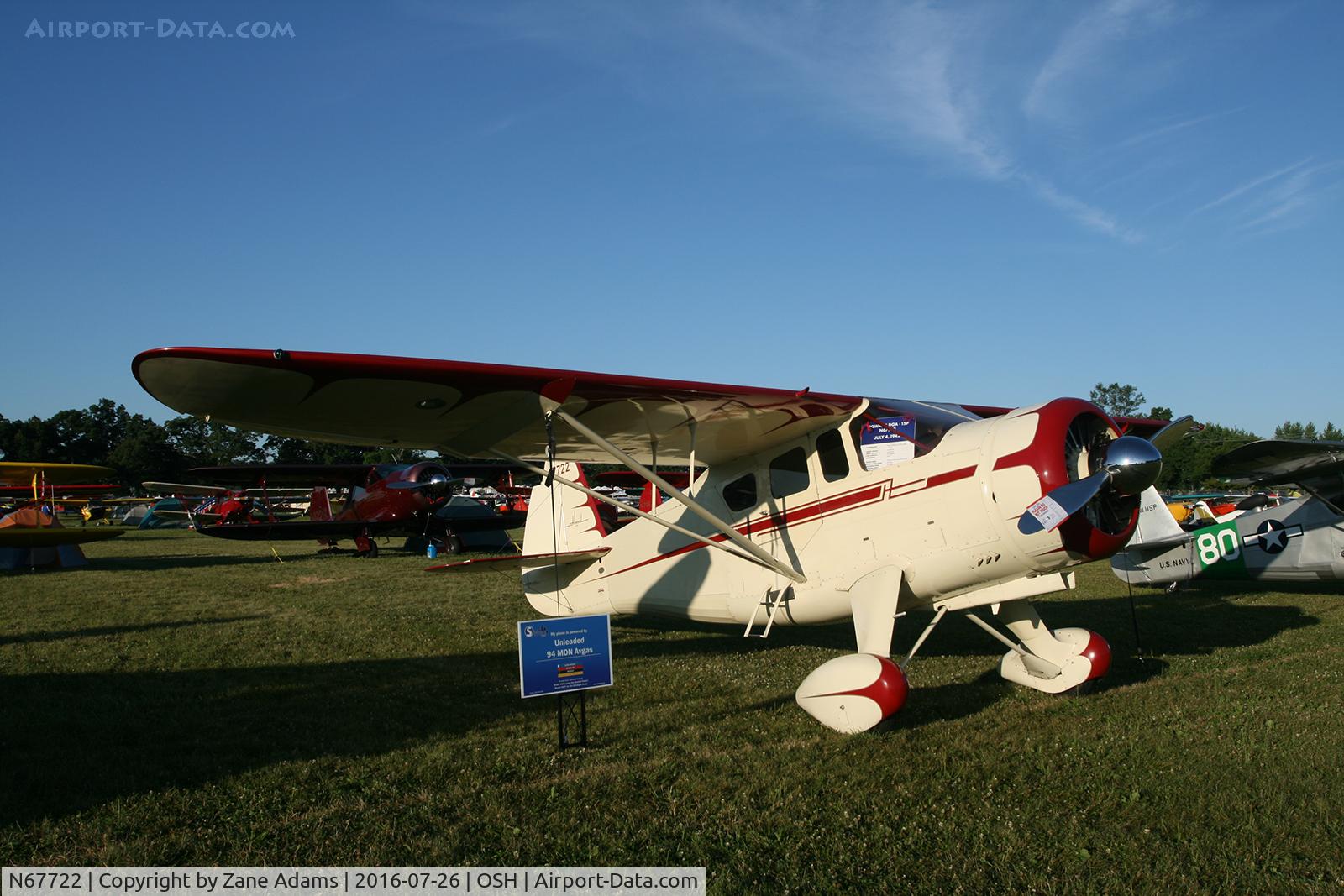 N67722, 1942 Howard Aircraft DGA-15P C/N 560, 2016 EAA AirVenture - Oshkosh, Wisconsin