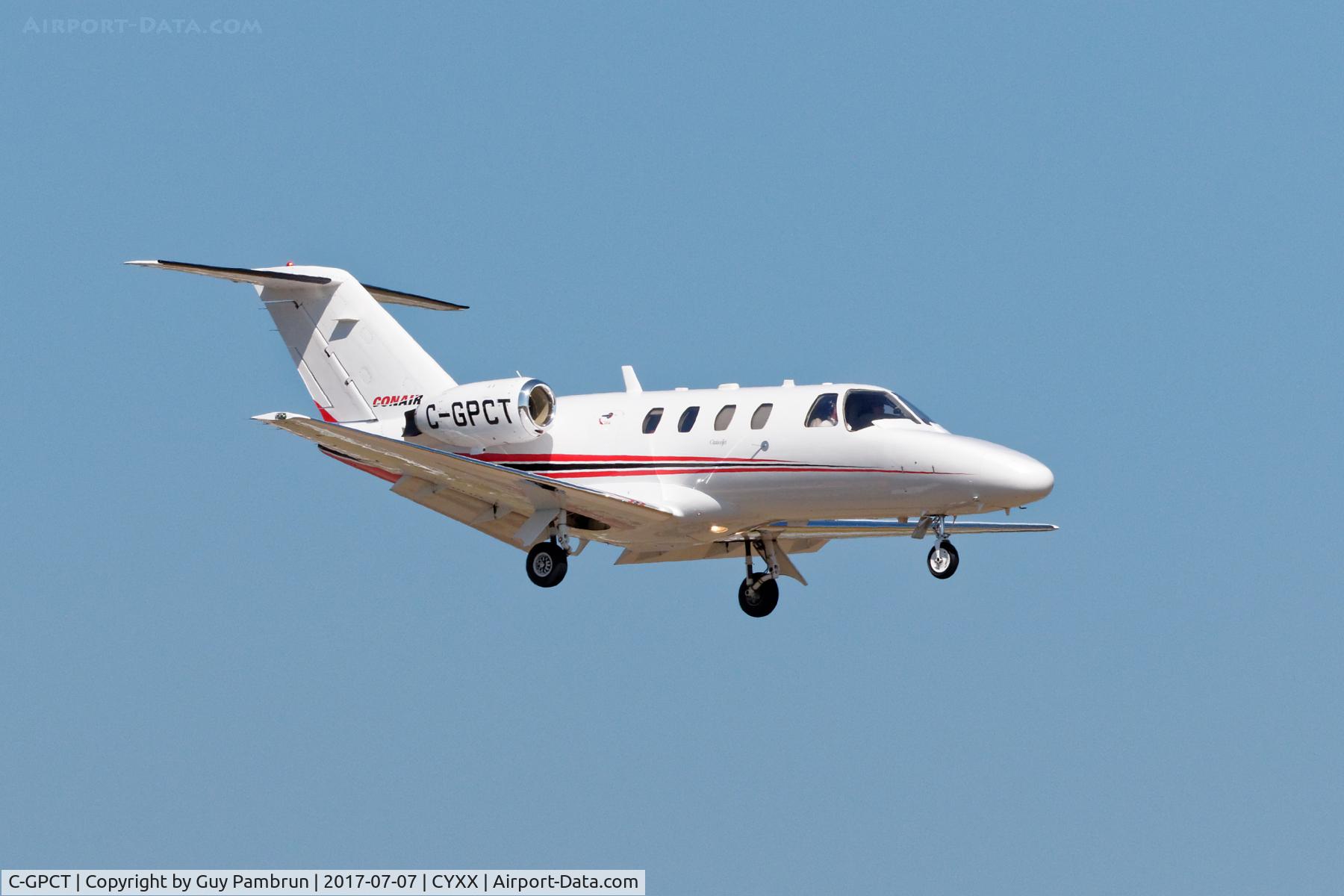 C-GPCT, 1998 Cessna 525 CitationJet C/N 525-0256, Sporting new Conair paint