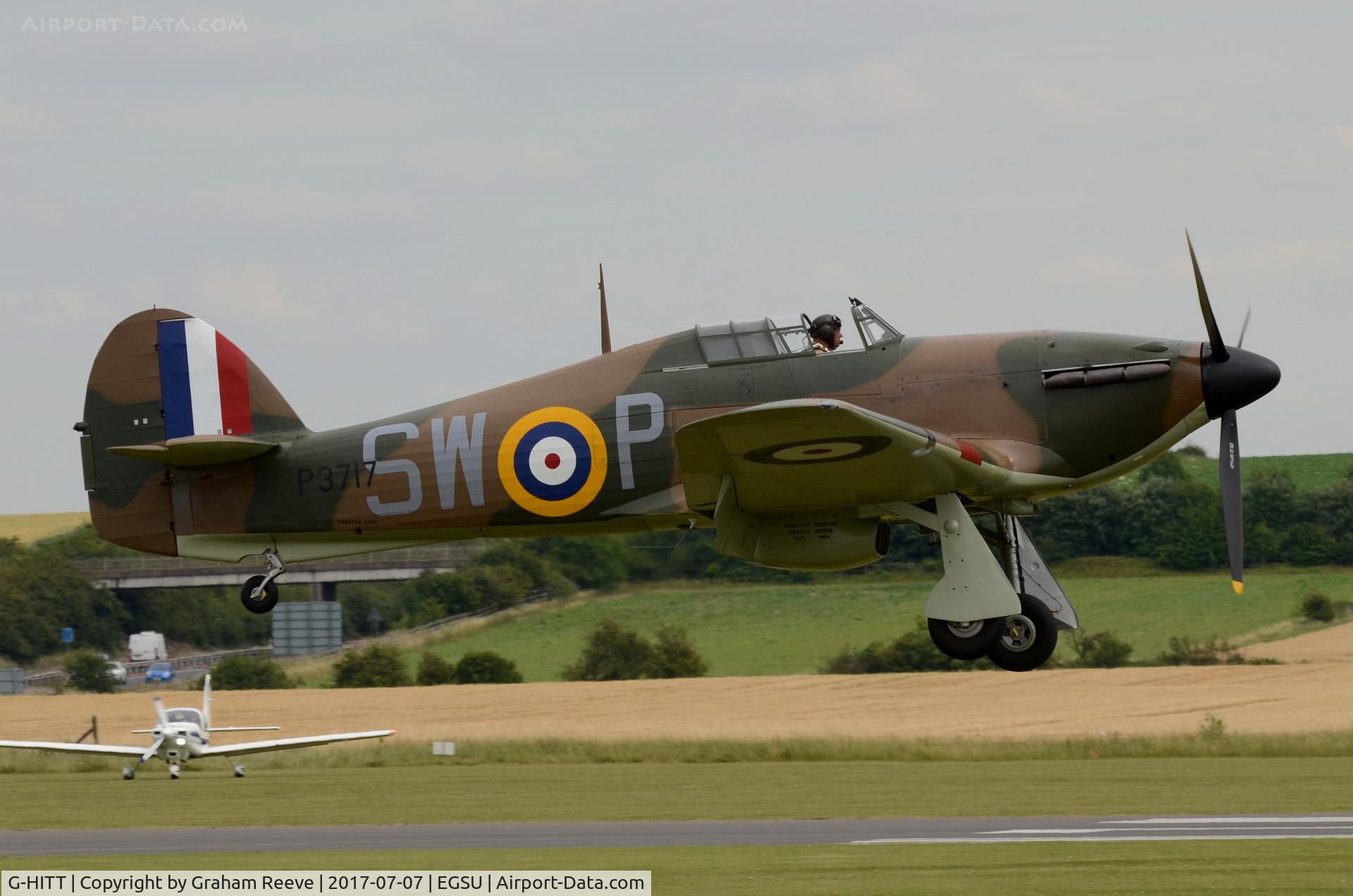 G-HITT, 1940 Hawker Hurricane I C/N Not found / see comment, Landing at Duxford.