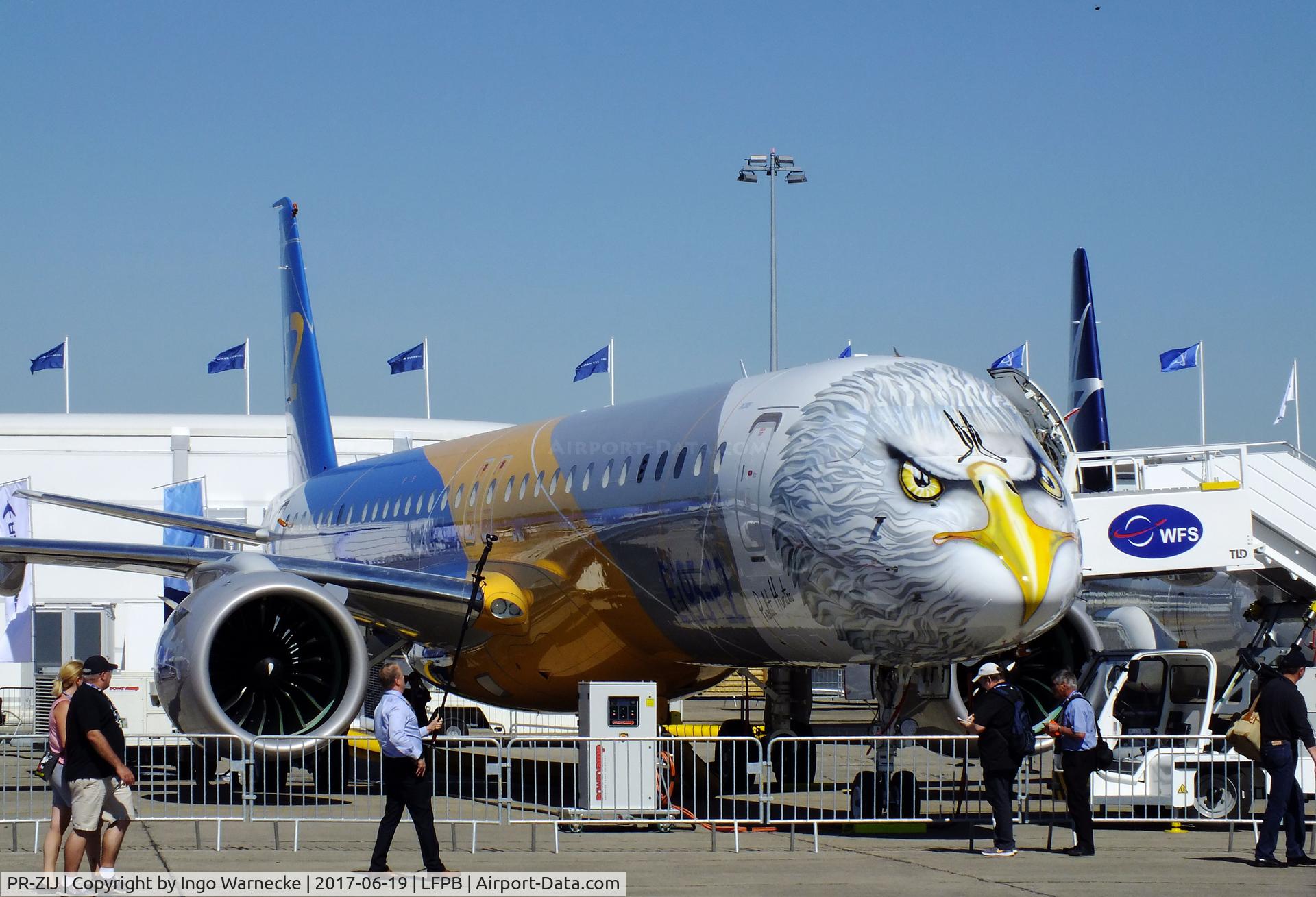 PR-ZIJ, 2017 Embraer 195 E2 STD (ERJ-190-400STD) C/N 19020005, EMBRAER ERJ-190-400 STD (E195 E2) at the Aerosalon 2017, Paris