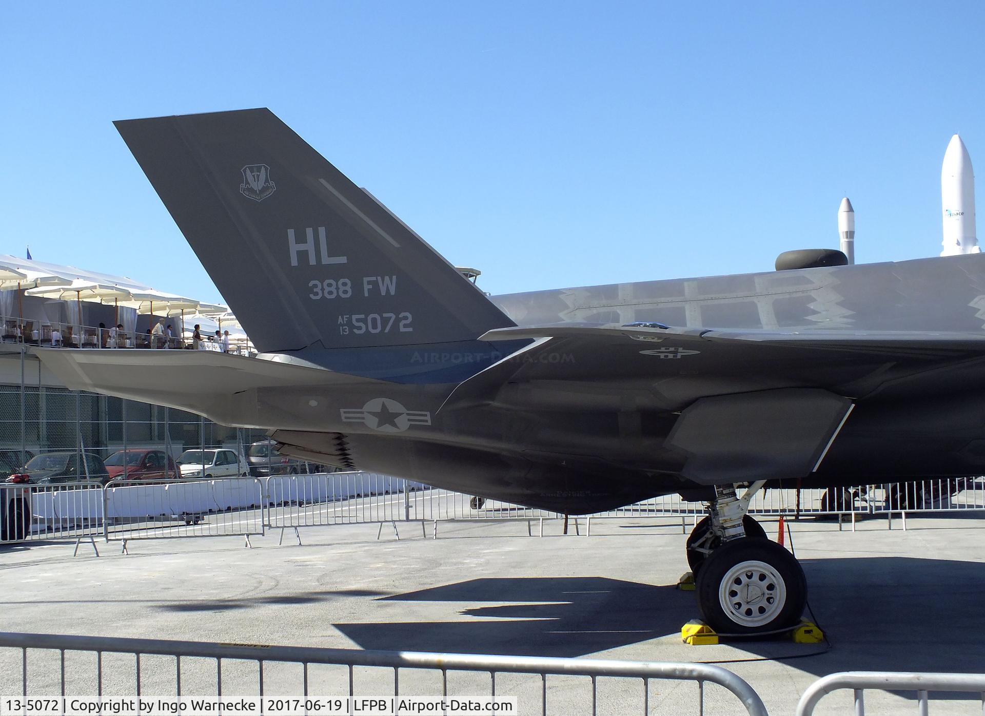 13-5072, 2015 Lockheed Martin F-35A Lightning II C/N AF-78, Lockheed Martin F-35A Lightning II of the USAF at the Aerosalon 2017, Paris