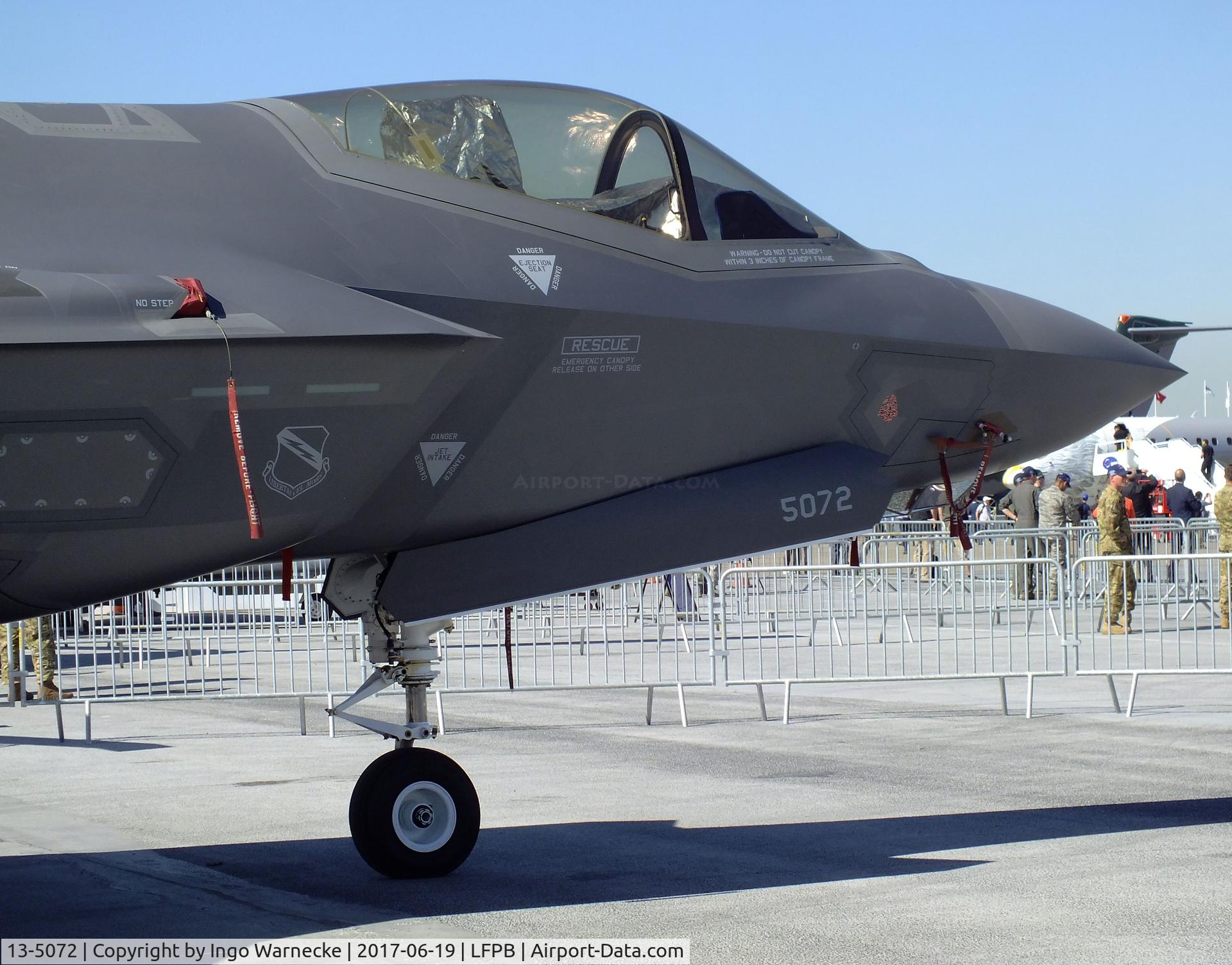 13-5072, 2015 Lockheed Martin F-35A Lightning II C/N AF-78, Lockheed Martin F-35A Lightning II of the USAF at the Aerosalon 2017, Paris
