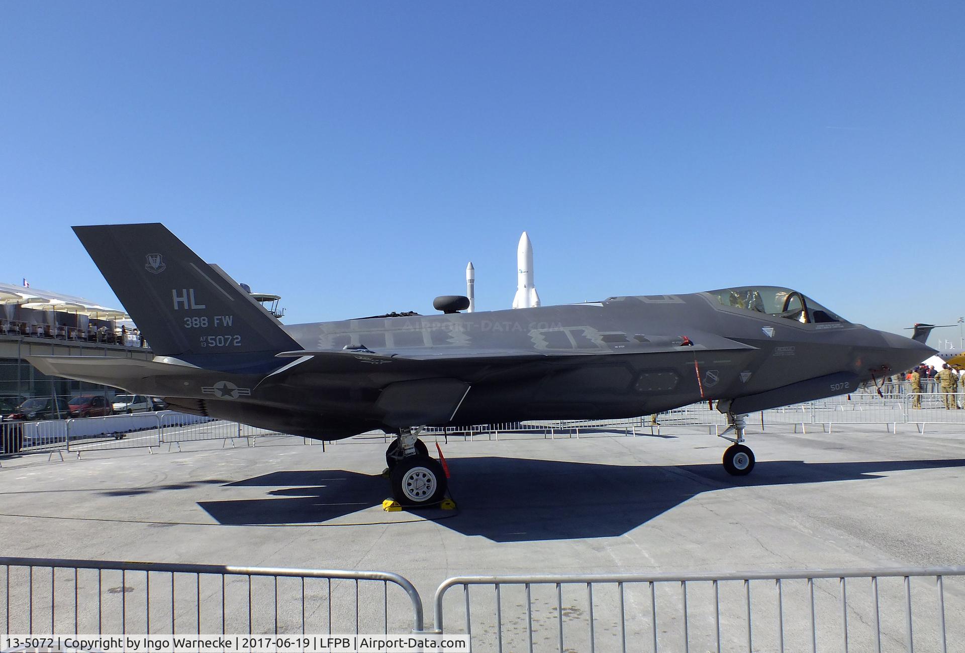 13-5072, 2015 Lockheed Martin F-35A Lightning II C/N AF-78, Lockheed Martin F-35A Lightning II of the USAF at the Aerosalon 2017, Paris