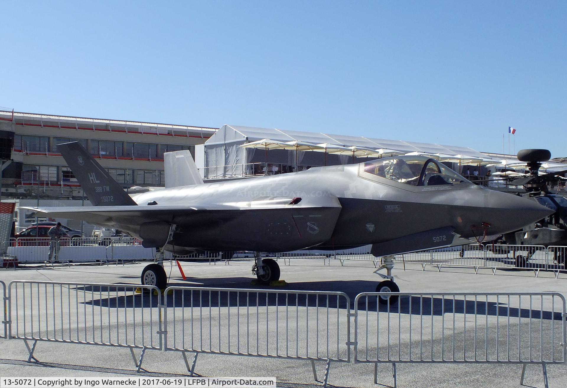 13-5072, 2015 Lockheed Martin F-35A Lightning II C/N AF-78, Lockheed Martin F-35A Lightning II of the USAF at the Aerosalon 2017, Paris