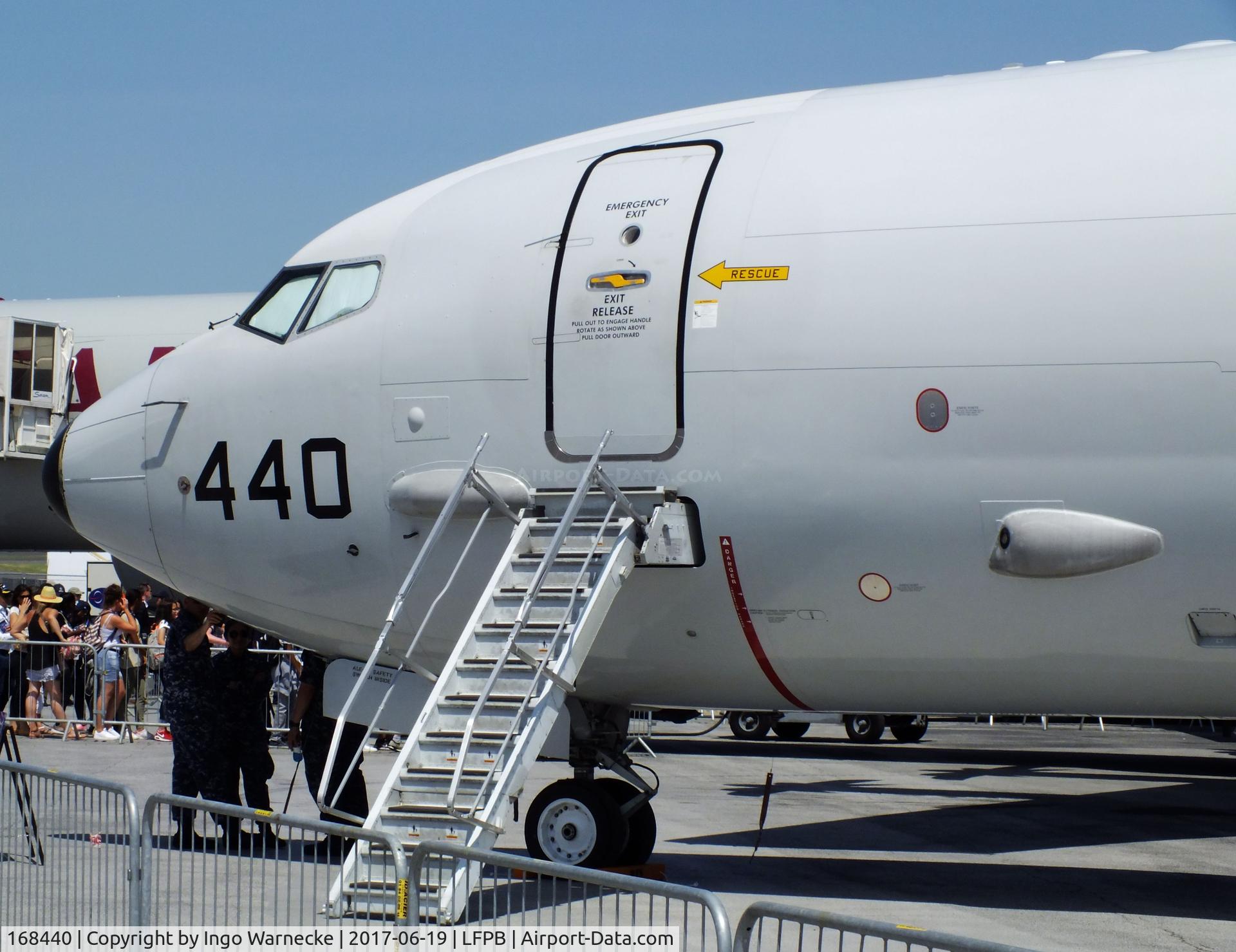 168440, 2013 Boeing P-8A Poseidon C/N 40820/4366, Boeing P-8A Poseidon of the USN at the Aerosalon 2017, Paris