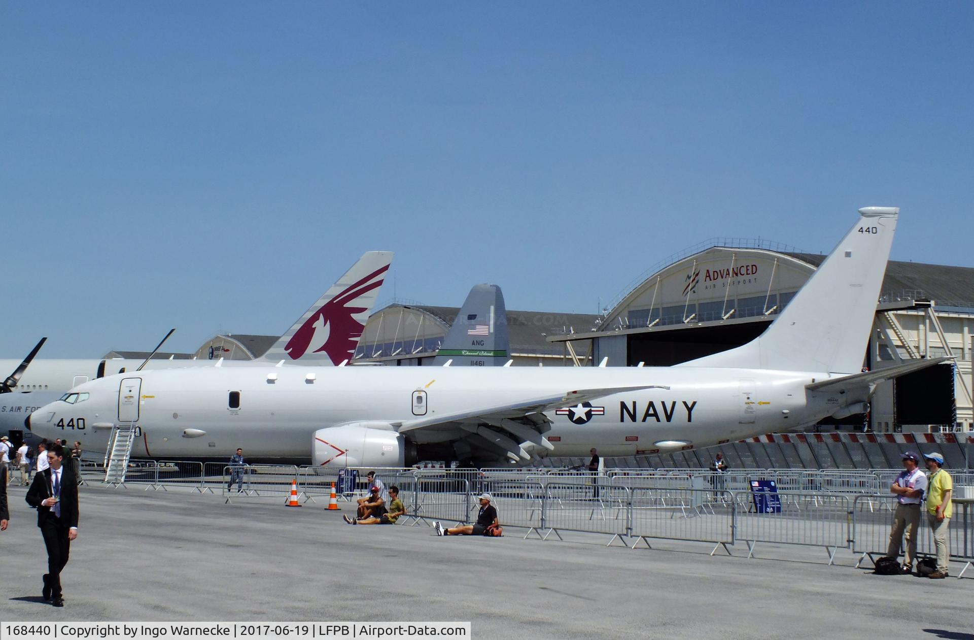 168440, 2013 Boeing P-8A Poseidon C/N 40820/4366, Boeing P-8A Poseidon of the USN at the Aerosalon 2017, Paris