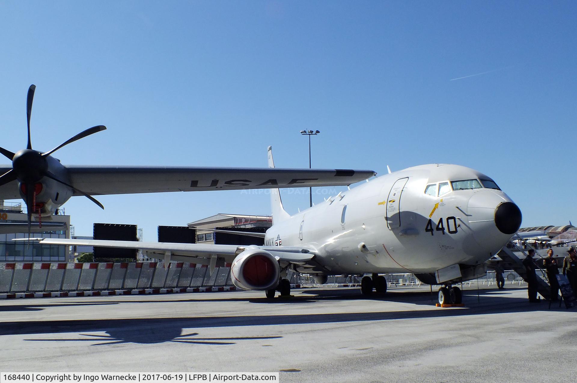 168440, 2013 Boeing P-8A Poseidon C/N 40820/4366, Boeing P-8A Poseidon of the USN at the Aerosalon 2017, Paris