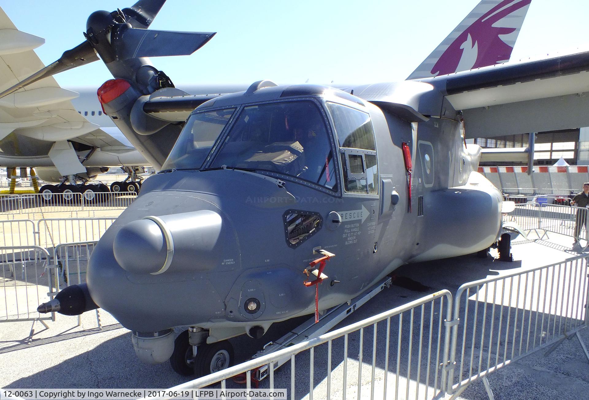 12-0063, 2012 Bell-Boeing CV-22B Osprey C/N D1044, Bell-Boeing CV-22B Osprey of the USAF at the Aerosalon 2017, Paris