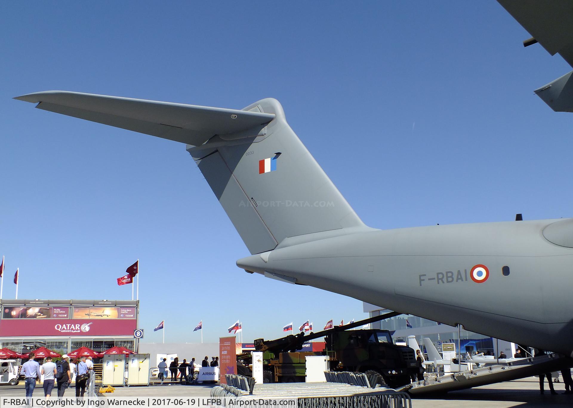 F-RBAI, 2016 Airbus A400M Atlas C/N 033, Airbus A400M Atlas of the Armee de l'Air at the Aerosalon 2017, Paris