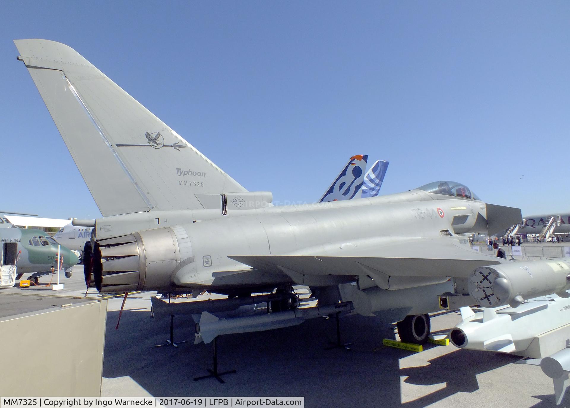 MM7325, Eurofighter EF-2000 Typhoon S C/N IS057, Eurofighter EF2000 Typhoon S of the Aeronautica Militare Italiana AMI (Italian Air Force) at the Aerosalon 2017, Paris