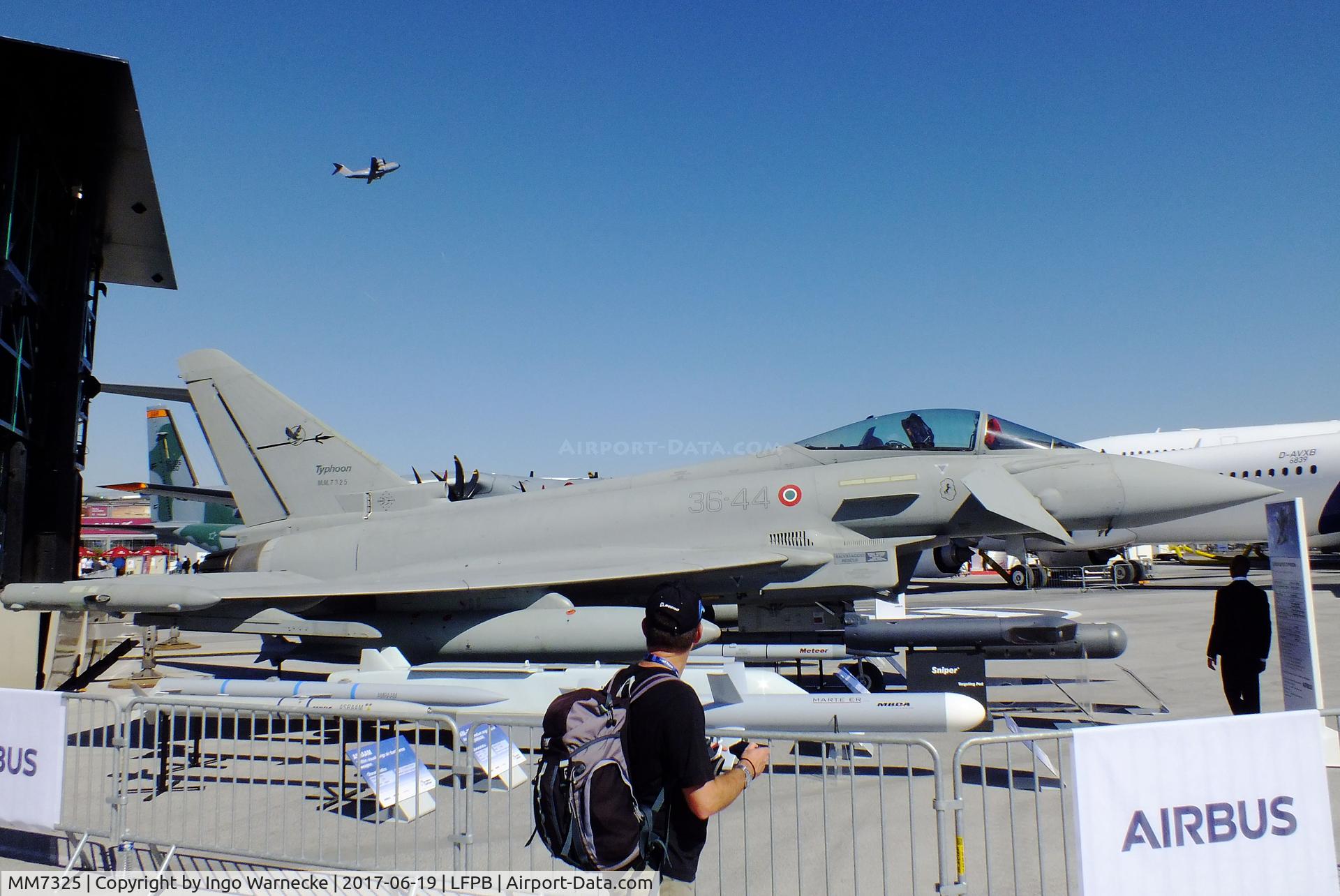 MM7325, Eurofighter EF-2000 Typhoon S C/N IS057, Eurofighter EF2000 Typhoon S of the Aeronautica Militare Italiana AMI (Italian Air Force) at the Aerosalon 2017, Paris