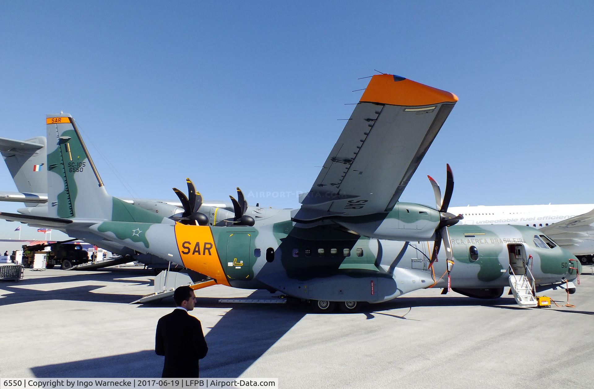6550, 2017 CASA C-105 Amazonas (C-295 SAR) C/N 157, CASA C.295 of the Forca Aerea Brazileira at the Aerosalon 2017, Paris