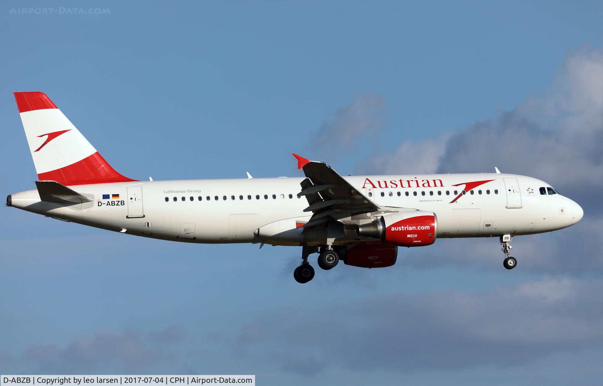D-ABZB, 2008 Airbus A320-216 C/N 3515, Copenhagen 4.7.2017 now in service with Austrian