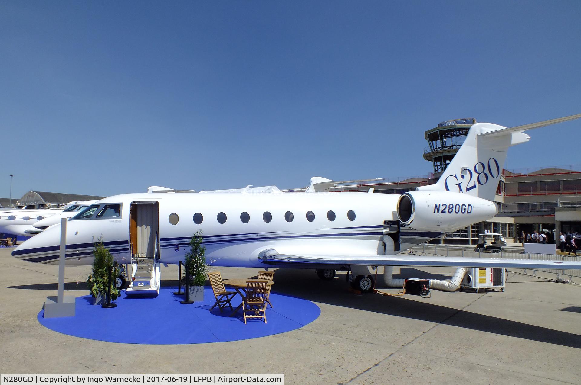 N280GD, 2011 Israel Aircraft Industries Gulfstream G280 C/N 2004, IAI Gulfstream G280 at the Aerosalon 2017, Paris