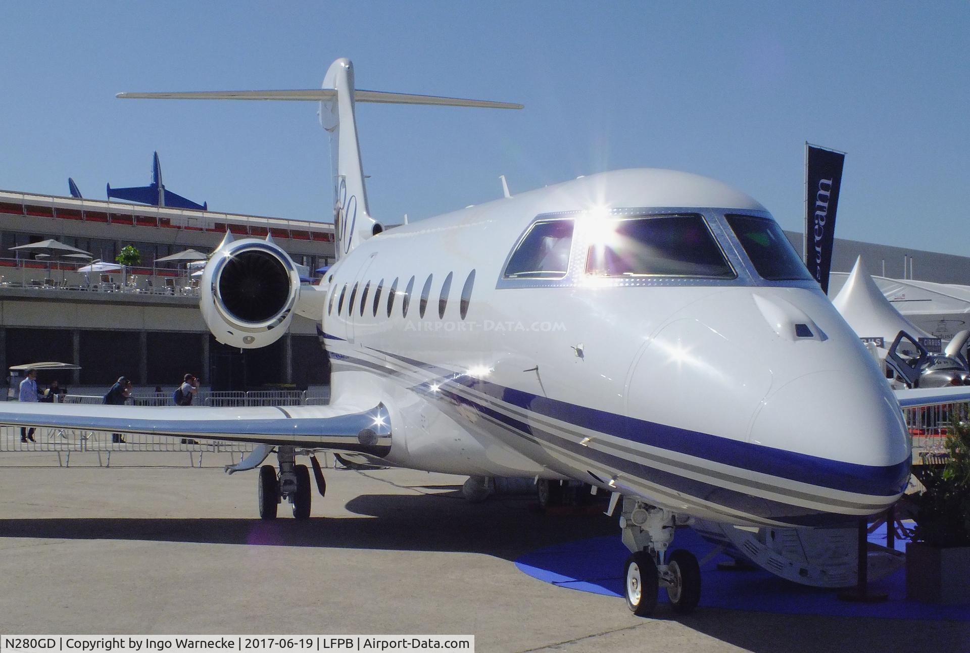 N280GD, 2011 Israel Aircraft Industries Gulfstream G280 C/N 2004, IAI Gulfstream G280 at the Aerosalon 2017, Paris