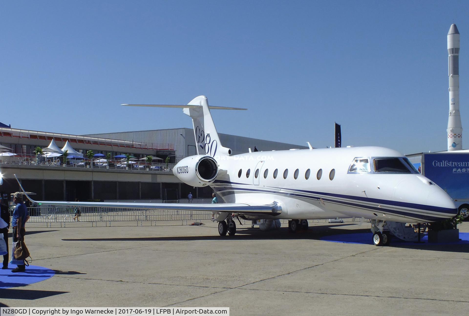 N280GD, 2011 Israel Aircraft Industries Gulfstream G280 C/N 2004, IAI Gulfstream G280 at the Aerosalon 2017, Paris