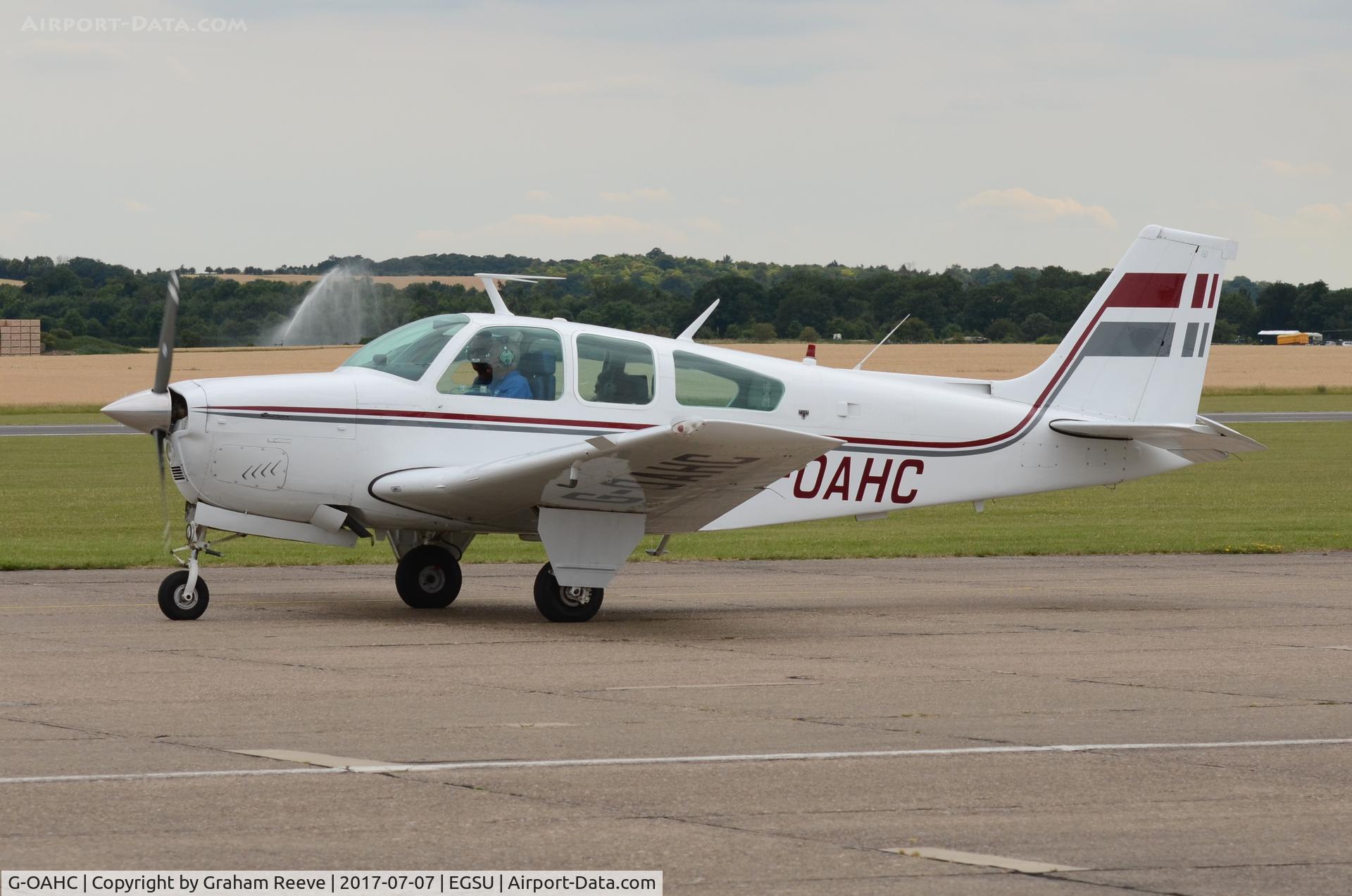 G-OAHC, 1978 Beech F33C Bonanza C/N CJ-133, About to depart from Duxford.