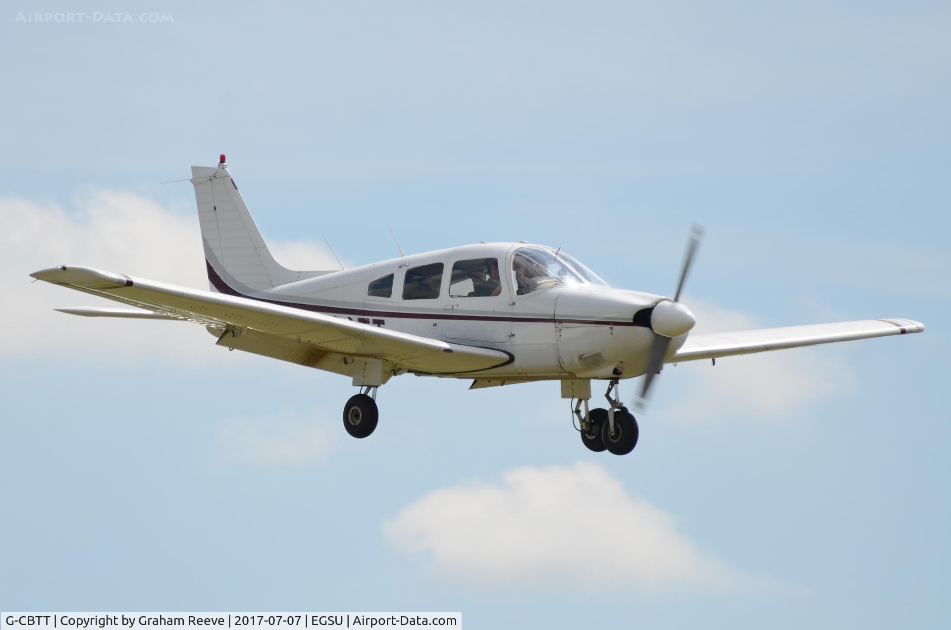 G-CBTT, 1977 Piper PA-28-181 Cherokee Archer II C/N 28-7890127, Landing at Duxford.