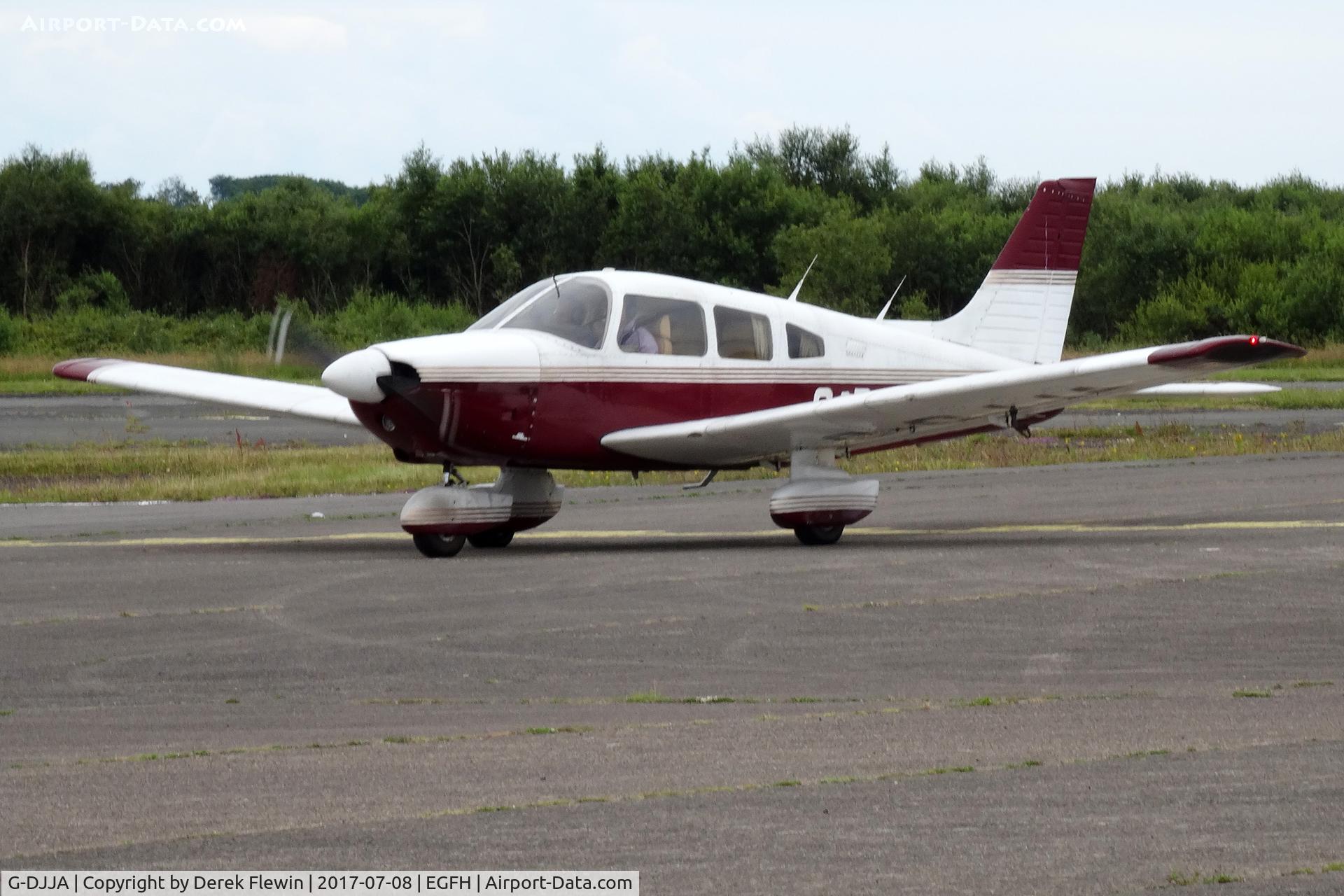 G-DJJA, 1984 Piper PA-28-181 Cherokee Archer II C/N 28-8490014, Archer II, Elstree Hertfordshire based, previously N43260, seen taxxing in.