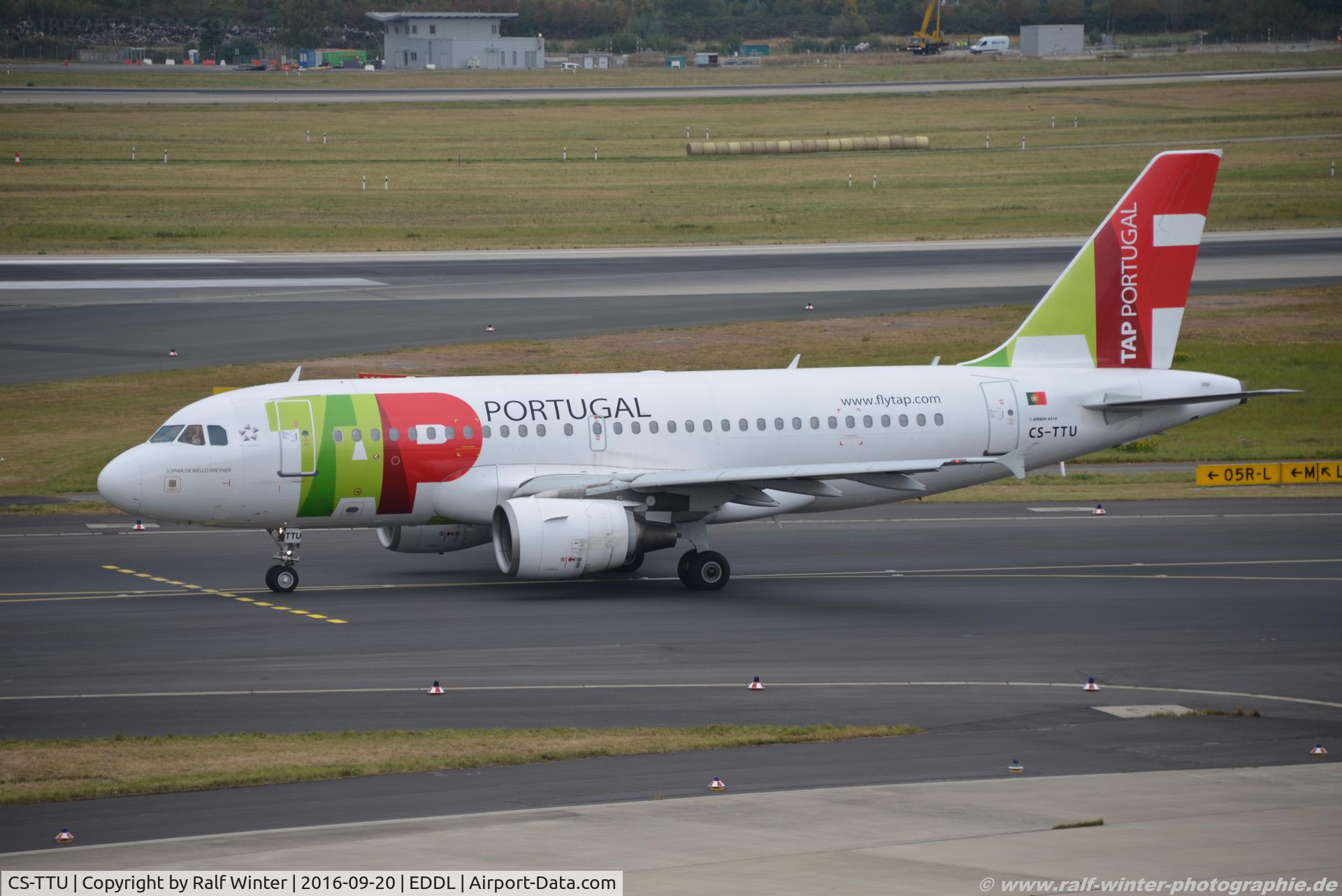 CS-TTU, 2002 Airbus A319-112 C/N 1668, Airbus A319-112 - TP TAP TAP Air Portugal 'Sophia De Mello Breyner' - 1668 - CS-TTU - 20.09.2016 - DUS
